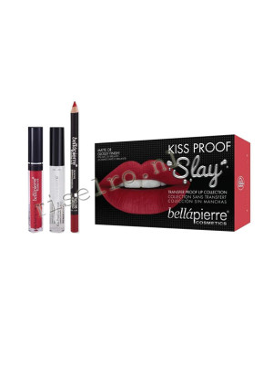 Bellápierre Kiss Proof Slay Lip Liquid Lipstick Kit - HotHead